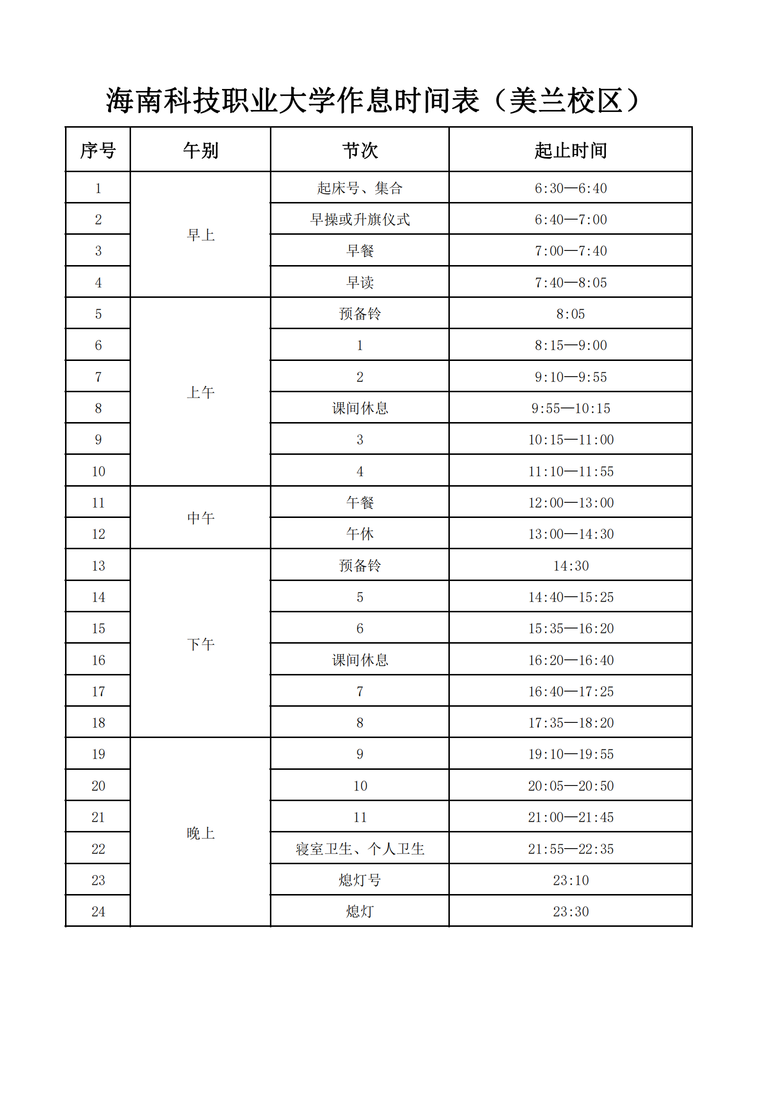 海南科技职业大学作息时间表（美兰校区）_00.png